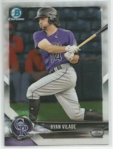 Ryan Vilade Colorado Rockies 2018 Bowman Chrome Draft - Picture 1 of 3