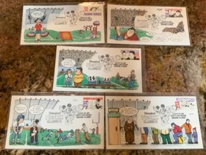 5 FDC Hand Painted #2562-2566 COMEDIANS Complete set of 5 Different FDC's - Picture 1 of 6