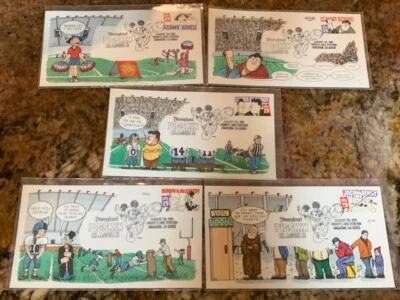  5 FDC Hand Painted #2562-2566 COMEDIANS  Complete set of 5 Different FDC's - Image 1 of 4
