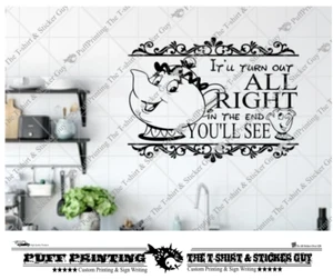 Kitchen Wall Quote Disney inspired stickers decals wall art mural vinyl stickers - Picture 1 of 5