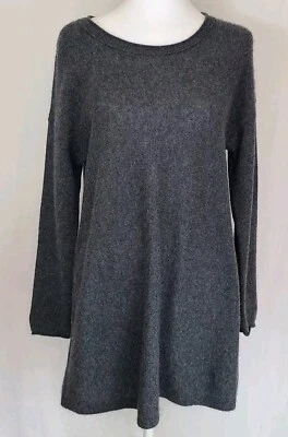 Soft Surroundings 100% Cashmere Sweater Size Medium Soft Roll Neck Gray Tunic - Image 1 of 4
