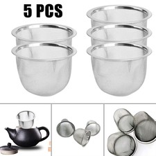5 pezzi tè in rete acciaio inox fogli macchia teiera schermo per infusore da tè