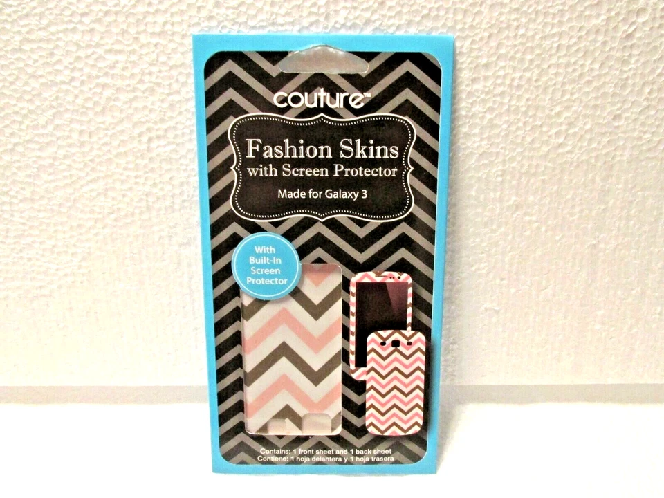 Skins da moda de alta costura com protetor de tela para telefone Galaxy 3 - Novo no pacote - Imagem 1 de 2