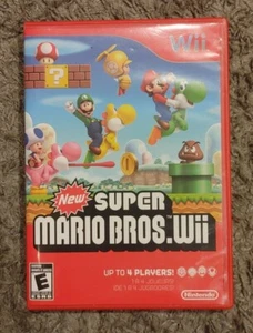 New Super Mario Bros Wii (2009) Case, Manual & Inserts ONLY - Picture 1 of 4
