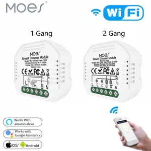 MOES WLAN 1/2 Weg Smart Dimmer Lichtschalter Unterputz Modul Alexa Google App - Bild 1 von 19
