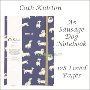 Cath Kidston Sausage Dog A5 Notebook 128 Lined Pages NEW Dachshund Note Book - Picture 1 of 24