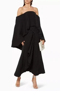 NWT ACLER Black Off-The-Shoulder Presley Dress AU 8 US 4 Designer Formal Evening - Picture 1 of 5