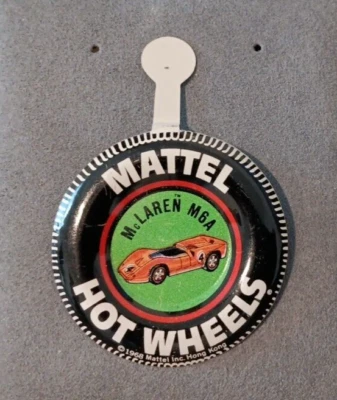 De colección 1968 Mclaren MGA Hot Wheels botón Mattel Foto 1 de 2