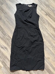 Banana Republic Kleid schwarz Etui Gr. 4 ärmellos Wolle asymmetrischer Ausschnitt - Bild 1 von 9