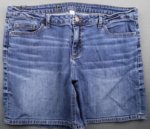 Pantalones cortos de jean para mujer LC Lauren Conrad de altura media elásticos 5 bolsillos talla 16 (36x6) - Imagen 1 de 7