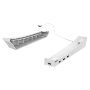 Game Host Rack Storage Horizontal Bracket Stand with 4 Port USB for PS5 Console - Picture 1 of 11