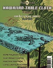 Hawaiian Fitted Picnic Tablecloth Fits 6 feet 72x30" picnic table Luau party
