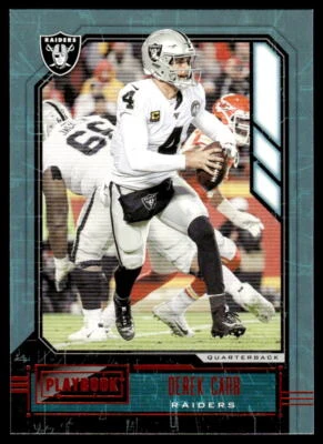Derek Carr #6 2020 Panini Playbook Orange Las Vegas Raiders - Image 1 of 2