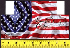 America's Cookies Chocolate Chip (2016) - Empty Single-Serve Carton Sent Flat - Picture 1 of 2