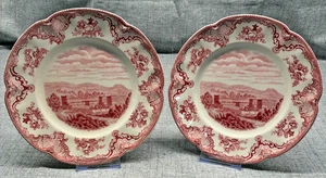 Johnson Bros Old Britain Schlösser SALATTELLER Chatsworth 1792 rosa 8" 2er Set - Bild 1 von 9