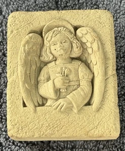 Small 2" by 2.5 " by 1" Carruth Angel Wall Hanging Stone-2002 - Picture 1 of 9