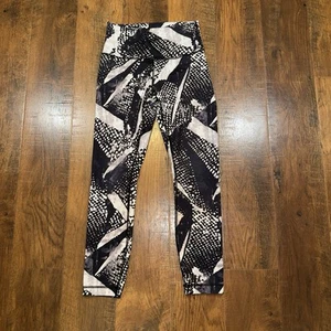 Lululemon Wunder Under Pant III Full-On Luon Static Mist White Black Leggings 6 - Picture 1 of 4