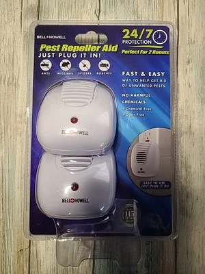 Bell & Howell Repelente Ultrasónico de Plagas Enchufe Paquete de 2 Nuevo Sellado Foto 1 de 4