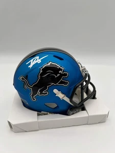 Terrion Arnold Autographed Detroit Lions Alternate Mini Football Helmet Beckett - Picture 1 of 4