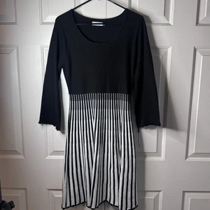 Neu ohne Etikett Calvin Klein Pulloverkleid Größe Medium Damen Langarm Fit Flare - Bild 1 von 10