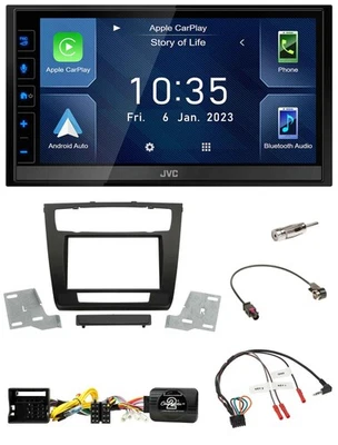 JVC DAB Bluetooth Lenkrad USB 2DIN Autoradio für BMW 1er aut. Klima E81/E82/E87/ - Bild 1 von 4