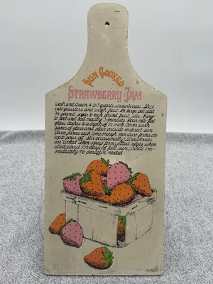 Letrero de madera pintado vintage de mermelada de fresa cocinada al sol 17,5"x8" cocina de campo Foto 1 de 4