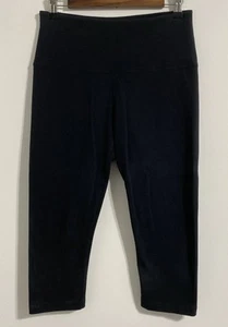 Leggings Lysse para mujer M negros lisos recortados mezcla de algodón elásticos 1215 - Imagen 1 de 4
