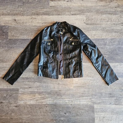 Chaqueta de cuero sintético mediana "New Look" para mujer  Foto 1 de 4