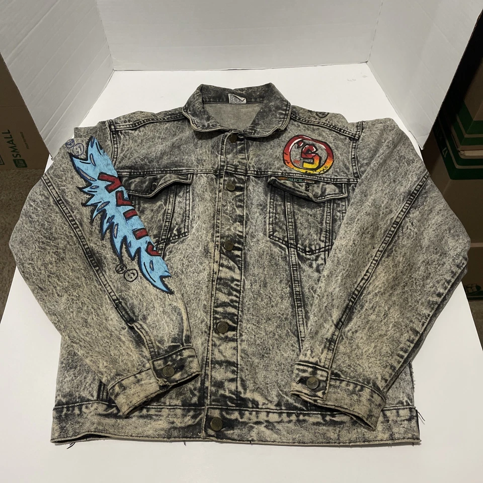 Chaqueta vaquera vintage SLICK - PUNK Rock SKATER STREETWEAR - Necesita limpieza Foto 1 de 4