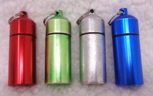 Juego de 6 cilindros de llavero de almacenamiento de metal - Imagen 1 de 7