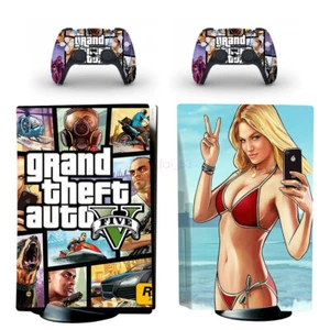 Hot deal G-T-A PS5 Disk Skin Sticker Decal Wrap for Playstation 5 Console Gifts - Picture 1 of 32