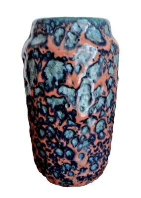 Scheurich Keramik Vase - Lava Glasiert 15 cm x 9 cm 1960 - 1970 Vulkankrater Rar - Bild 1 von 4