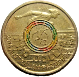 2016 AUSTRALIAN RIO PARALYMPIC TEAM - 2 DOLLAR COIN - # 53/9/24M - Bild 1 von 3
