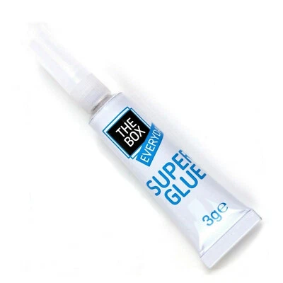 THE BOX EVERYDAY 1 x 3g Super Glue Wood Plastic Metal Leather Glass Extra Strong Superglue UK