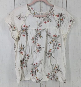 Blusa St Johns Bay talla grande para mujer multicolor floral manga corta ojo de cerradura - Imagen 1 de 7