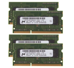 4pcs Micron 2GB 1RX8 DDR3 1333MHz PC3-10600 204PIN SODIMM Laptop Memory RAM @a0 - Picture 1 of 6