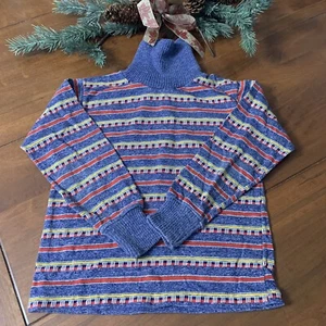 Vintage Todway Pullover Turtleneck Child Youth Size 7 Striped 1970's USA - Picture 1 of 6