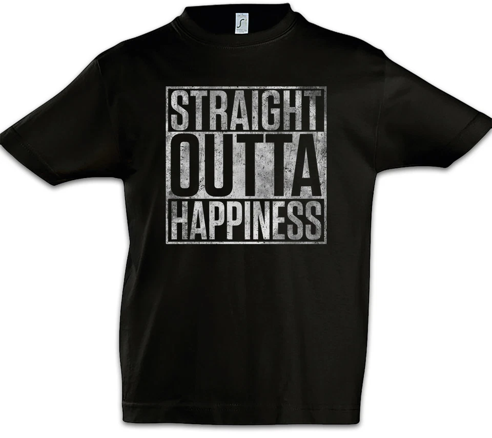 Straight Outta Happiness Kids Boys T-Shirt The Twilight Fun La Zone - Image 1 of 1
