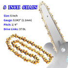 2pcs 6"" Saw Chain Chainsaw Replacement Chain 37 Sz 1/4"" .043"" 1.1mm 15cm