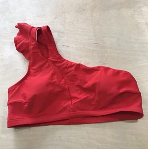 Nwt Cupshe Womens Bikini Top One Shoulder Sz L Red - Picture 1 of 8