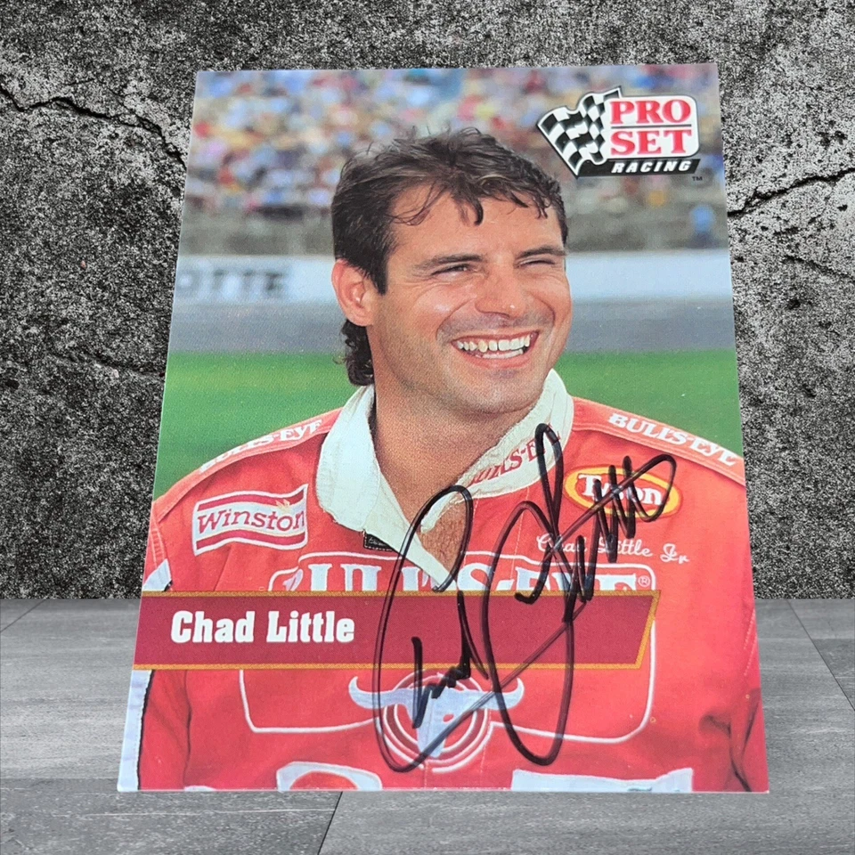 Chad Little BULLS EYE WINSTON CUP 1991 PRO SET NASCAR VINTAGE autographed card - Image 1 of 1