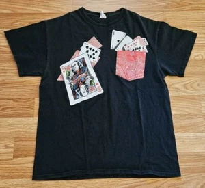 Camiseta de bolsillo ajetreo de cartas vintage de los 90 póker M casino - Imagen 1 de 4