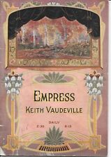 1916 Empress Vaudeville Theatre Program