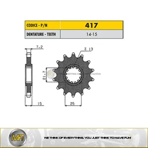 PER TRIUMPH DAYTONA 600 2003 2004 PIGNONE ACCIAIO SUNSTAR PASSO 525 - 15 DENTI - Picture 1 of 1