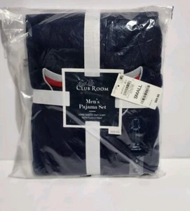 Nwt Club Room Men's Waffle Blue Solid Top & Pants 2-Pc. Pajama Set, Size Small  - Picture 1 of 6