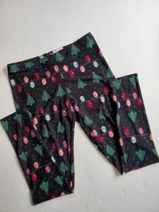 New Girl's SO Holiday Christmas Trees Lights Leggings Black Size 14 - Picture 1 of 7