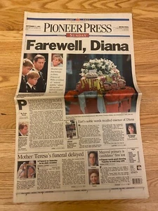 St Paul Pioneer Press Newspaper 1997 Remember Princess Diana of Wales Tribute - Picture 1 of 14