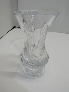 OLD GLASS WATERFORD VASE 6 1/2" TALL HOME DECOR - Picture 1 of 3