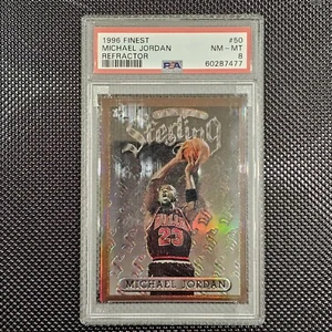 1996 Finest Refractor #50 Michael Jordan PSA 8 - Bild 1 von 2
