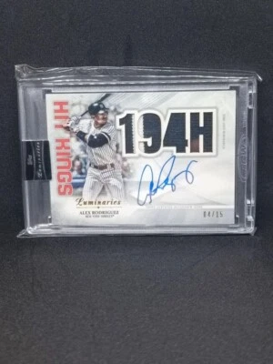 Alex Rodriguez 2019 Topps luminaries/15 on card Auto Patch Relic sealed - Image 1 of 2